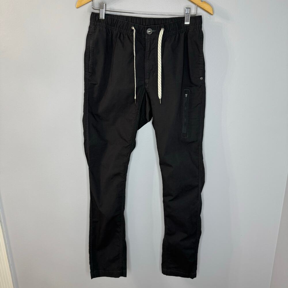 Vuori Men's Ripstop Pant DuraTerra Charcoal Gray Cotton Stretch Cargo Sz S